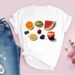 European And American Cross-border Foreign Trade Wholesale Clothing, Fruit Pattern Round Neck Plus Size Short-sleeve_ecoleips.com