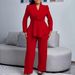 D549 European And American Women's Fashion Winter New Elegant OL Ruffled Top Wide-Leg Pants Fashionable African Suit_ecoleips.com