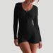 2025 Spring New European And American Style Ribbed Solid Color U-Neck Buttoned Tight-Fitting Sports Yoga Jumpsuit_ecoleips.com