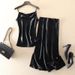 Satin Acetate For Women 2025 Summer New Small Strap Vest Draped Bodycon Skirt Two-Piece Set_ecoleips.com