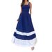 Women's Clothing Fashion Temperament Suspender Square Neck Splicing Medium And Long Dress_ecoleips.com