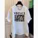 European Style Women's Oversized T-Shirt Short Sleeve Longline round Neck Casual Top American Vintage Inspired Streetwear_ecoleips.com
