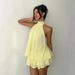 Neck Chiffon Short Skirt Sexy Coffee Break Sanya Vacation Dress Dress Vacation Style Dress_ecoleips.com