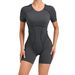Three Dimensional Beauty Sports One Piece Tight Short Sleeved Hollow Beautiful Back Jumpsuit Female Fitness Clothes One Piece Yoga_ecoleips.com