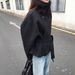 Aria Basics Cross-Border European And American High-Quality Elegant Gray Stand Collar Woolen Coat For Women Autumn Winter Loose_ecoleips.com