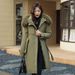 Detachable Faux Fur Trim Hooded Long Puffer Coat - Winter Warm Thickened Polyester Parka With Oversized Hood (Available In 5 Colors & Sizes)_ecoleips.com