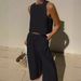 Women's Clothing Casual Loose Solid Color Sleeveless Shirt Trousers Two Piece Suit_ecoleips.com