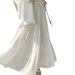 Women's Cotton Linen Midi Skirt Floor Length Slimming Hip Covering Summer Style 2025 Japanese Literary Design Extra Large_ecoleips.com