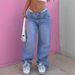 Women’s Clothing Women's Solid Washed Loose Jeans Street Style Loose Jeans Casual Wide Leg Pants_ecoleips.com