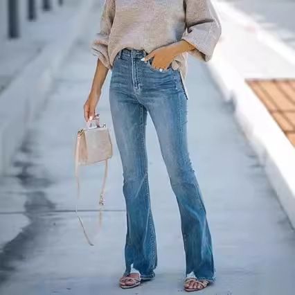 Women's Clothing Retro Slim Stretch Jeans _ecoleips.com