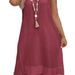 Women's Clothing Solid Color Sleeveless Round Neck Casual Loose Midi Dress_ecoleips.com