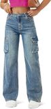 Women's High Waist Vintage Multi-Pocket Straight Leg Jeans - Comfortable Stretch Denim For Casual & Streetwear Fashion_ecoleips.com
