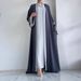 Muslim Dress Women Striped Cardigan Dress – Elegant & Loose Long Sleeve Robe For Modest Fashion_ecoleips.com