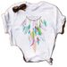 European And American Cross-border Foreign Trade Wholesale Clothing Dreamcatcher Round-neck Plus-size Short-sleeve_ecoleips.com