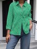 Women's Clothing Spring And Summer New Shirt Collar Loose Embroidery Hollow Large Size Shirt Tops For Women_ecoleips.com