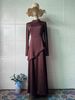 Women's Long Sleeved Midi Dress Fitted Waist Exotic Tie Up Design Solid Color Slimming Effect European American Style For Spring_ecoleips.com