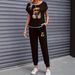 Women's Color Block Trim Casual Suit European American Style Simple Loose Fit Short Sleeve Spring Summer Autumn New_ecoleips.com