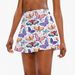 Verve American Style White Butterfly Print Short For Women, Summer New Casual Sports Skirt_ecoleips.com