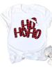 European And American Cross-border Foreign Trade Women's Clothing Christmas-themed Round-neck Printed Short-sleeve_ecoleips.com