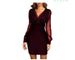 European And American Cross-Border Mesh V-Neck Sequin Slim Sexy Dress_ecoleips.com