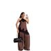 Summer Women's Lace Patchwork Trouser Set Irregular Hem Backless Design Pure And Delicate Cross Border Style Beautiful Suspender_ecoleips.com
