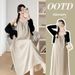 Real Shot New Summer Maternity Camisole Dress Slimming Knitted Long Sleeve Jacket Set_ecoleips.com