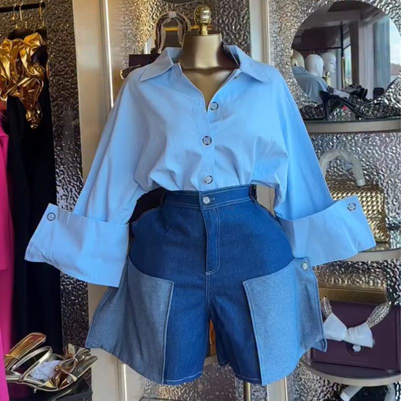 Women's Minimalist Collared Shirt – Trendy Oversized Button-Down Blouse For Effortless Style_ecoleips.com
