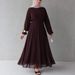 Minimalist Chiffon Blouse & Midi Skirt Set – Long Sleeve Office-To-Dinner Outfit (Black, Navy, Wine, Beige, Brown, Xs-Xxxl)_ecoleips.com