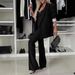 Women's Clothing Elegant Wide-Leg Suit Set For Women - Comfortable Office & Casual Blazer & Pants Outfit In Black/Red/Burgundy/Apricot/Sky Blue/Navy_ecoleips.com