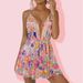 2022 Foreign Trade Cross-Border European And American Style Deep V Backless Sequin Floral Lace-Up Women's Sexy_ecoleips.com