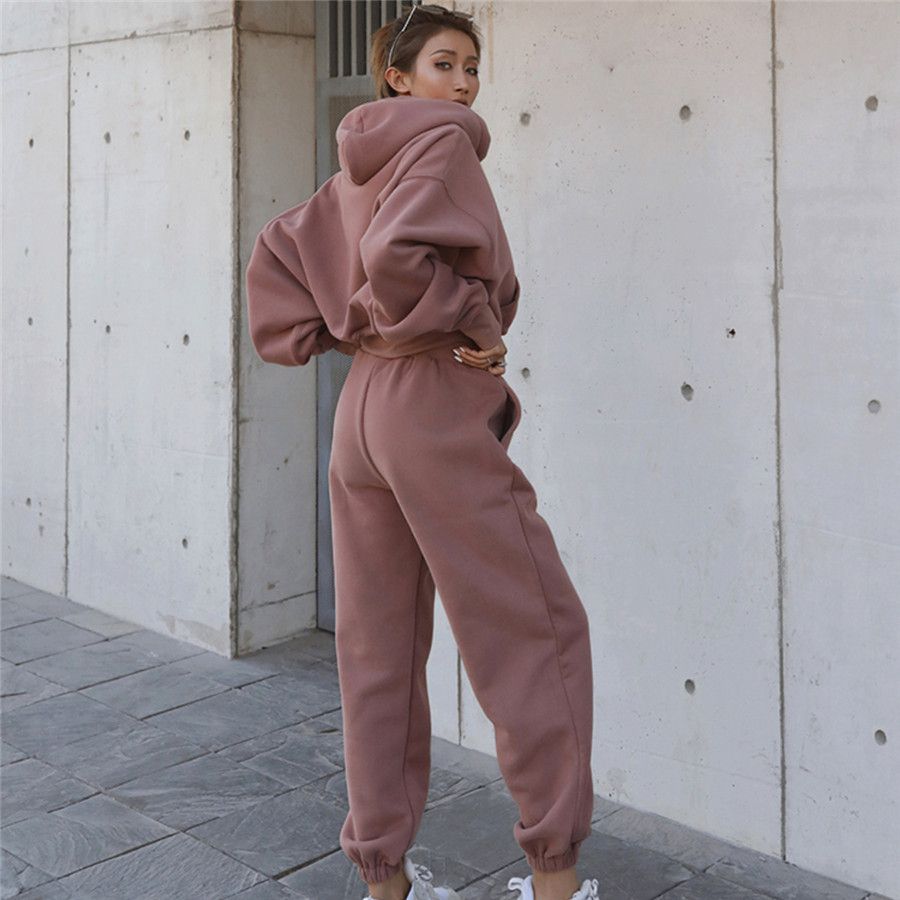 European American Foreign Trade Women's Clothing Independent Station Autumn Winter New Casual Solid Color_ecoleips.com