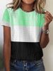 Women's Casual Short Sleeve round Neck T-Shirt Digital Print Soft Breathable Fabric Trendy Streetwear Multiple Colors And Sizes_ecoleips.com