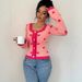 European American Cross-border Autumn And Winter Women's New Loose-fitting Cute Heart-patterned Knitted Cardigan_ecoleips.com