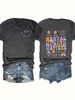 Mental Health Matters Women's Tee - Positive Graphic, Casual Black Oversized Top_ecoleips.com
