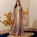 Women's Clothing Robe Evening Dress Long Skirt Belt Long Sleeve Printed Ladies Dress_ecoleips.com