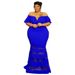 Plus Size V Neck Evening Dress See Through Fashion Bell Sleeves Sexy Independent Site Dress_ecoleips.com
