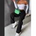 Women's Cargo Pants Summer Thin High Waist Wide Leg Straight Casual Pants – Breathable, Retro Streetwear, Elastic Waist (Black, Khaki, Army Green)_ecoleips.com