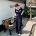 European Tencel Denim Matching For Women 2025 Spring Summer New Style Elegant Slimming Casual Wide-Leg Pants Two-Piece_ecoleips.com