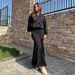 Women's Slim Fit Two Piece Set Autumn Casual Solid Color Sweatshirt Cardigan With Fishtail Bodycon Skirt_ecoleips.com