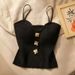 2023 Summer New High-End Chic Knitted Strapless Tank For Outerwear, Sleeveless Short Top With Beautiful Back Design_ecoleips.com