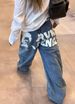 Y2K Retro Wide-Leg Jeans For Women – American Letter Print & Loose Fit (S-4XL, Bluish)_ecoleips.com