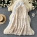 Women's Clothing Holiday Outfit For Women Heavy Hollow Crochet Knitted Drawstring Waist Versatile Swing Skirt_ecoleips.com