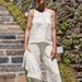 Aria Basics Aria Basics Clearance Sale: European And American Style Halter Neck Tank Top, French Pure Linen, Elegant Commuting Versatile_ecoleips.com