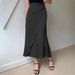 Women's Clothing Satin Midi Skirt Mid Length Imitation Silk Women's Bottoms Style For Formal & Casual For Women_ecoleips.com
