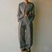 girl 2025 New Elegant Commuter Style Women's Two-Piece Suit High-End Solid Color Loose Jacket + Draped Long Pants_ecoleips.com