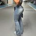 2026 New Four-season Sweet And Cool Hot Girl Jeans For Women, Vintage Print, Washed, Floor-length, Low-waisted_ecoleips.com