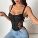New European And American Style French Sexy Camisole With Lace Trim, Ins-style Patchwork Sheer Tank Top K0672_ecoleips.com