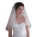Bridal Veil With Metal Comb – Double-Layer Short Wedding Veil For Boho & Classic Brides (60-80cm, 2 Colors)_ecoleips.com