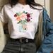 European And American Cross-border Foreign Trade Wholesale Women's Floral Round-neck Plus-size Short-sleeve T-shirt Tops_ecoleips.com