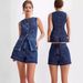 Women's Summer Fashion Sleeveless Slim Fit High Waist Denim Shorts Set Casual_ecoleips.com